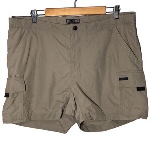 REI | Women Khaki Beige UPF 50+ Cargo Hiking Trekking Gorpcore 5” Shorts size 16